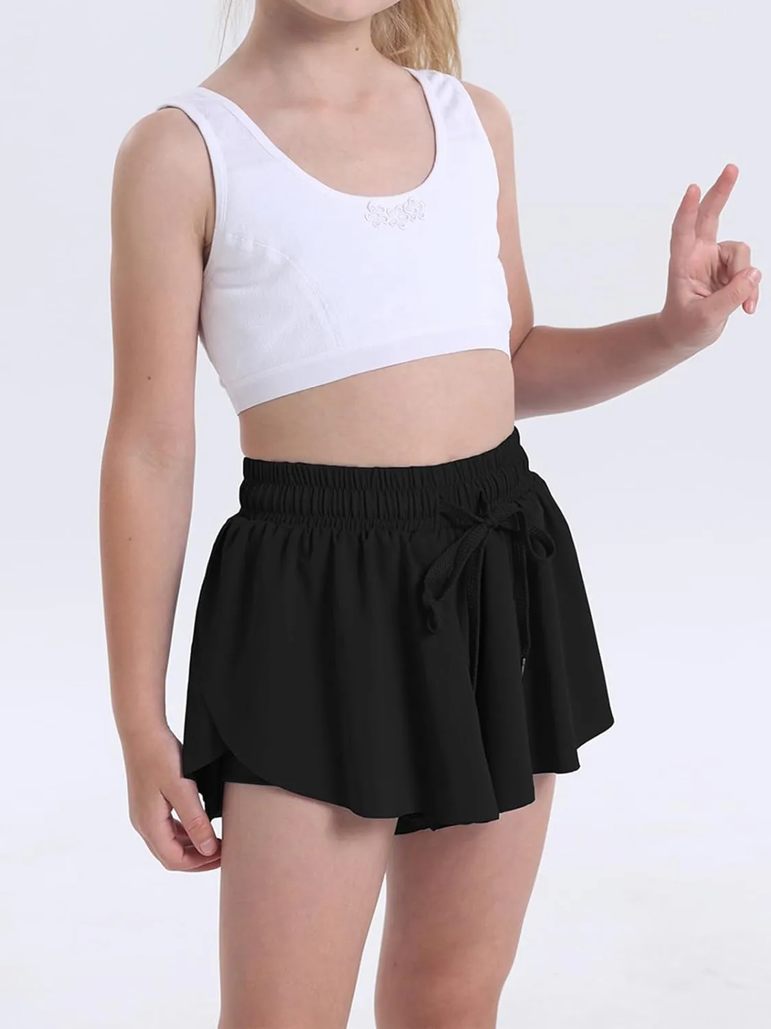 Flowy Shorts for Teen Girls Athletic Running Youth Butterfly Shorts
