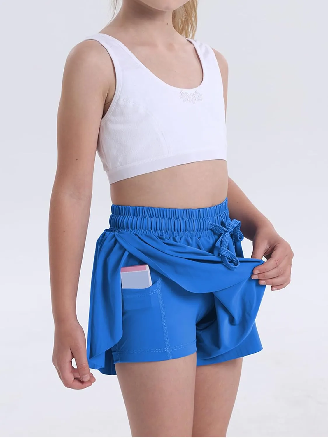 Flowy Shorts for Teen Girls Athletic Running Youth Butterfly Shorts