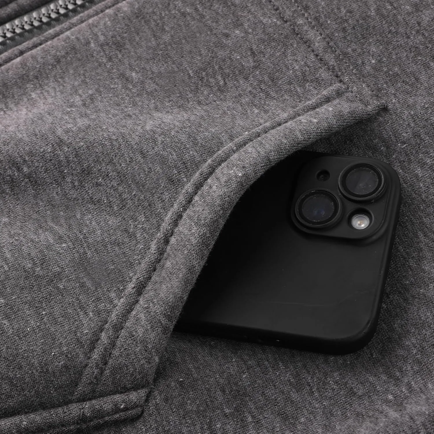 Men's Full Zip Fleece Hoodie Lightweight Athletic Performance Sweatshirt Jacket with Pocket