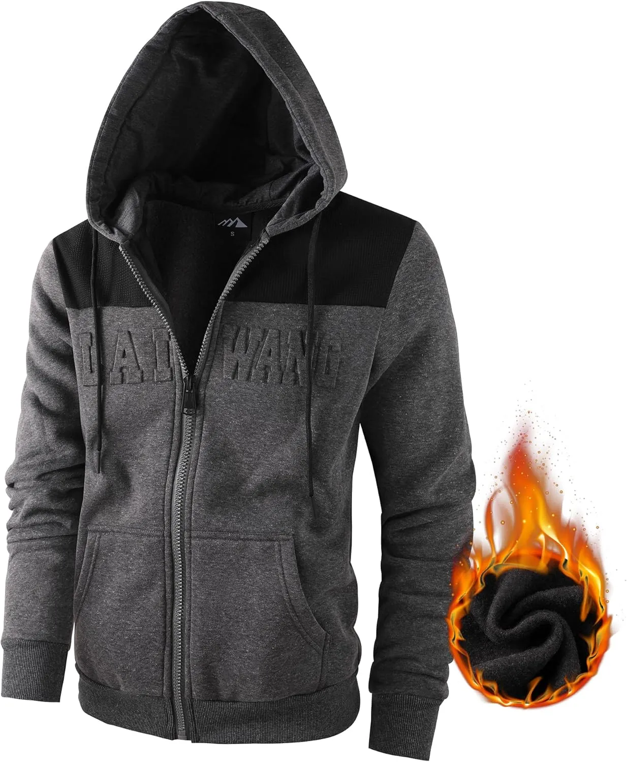 Men's Full Zip Fleece Hoodie Lightweight Athletic Performance Sweatshirt Jacket with Pocket