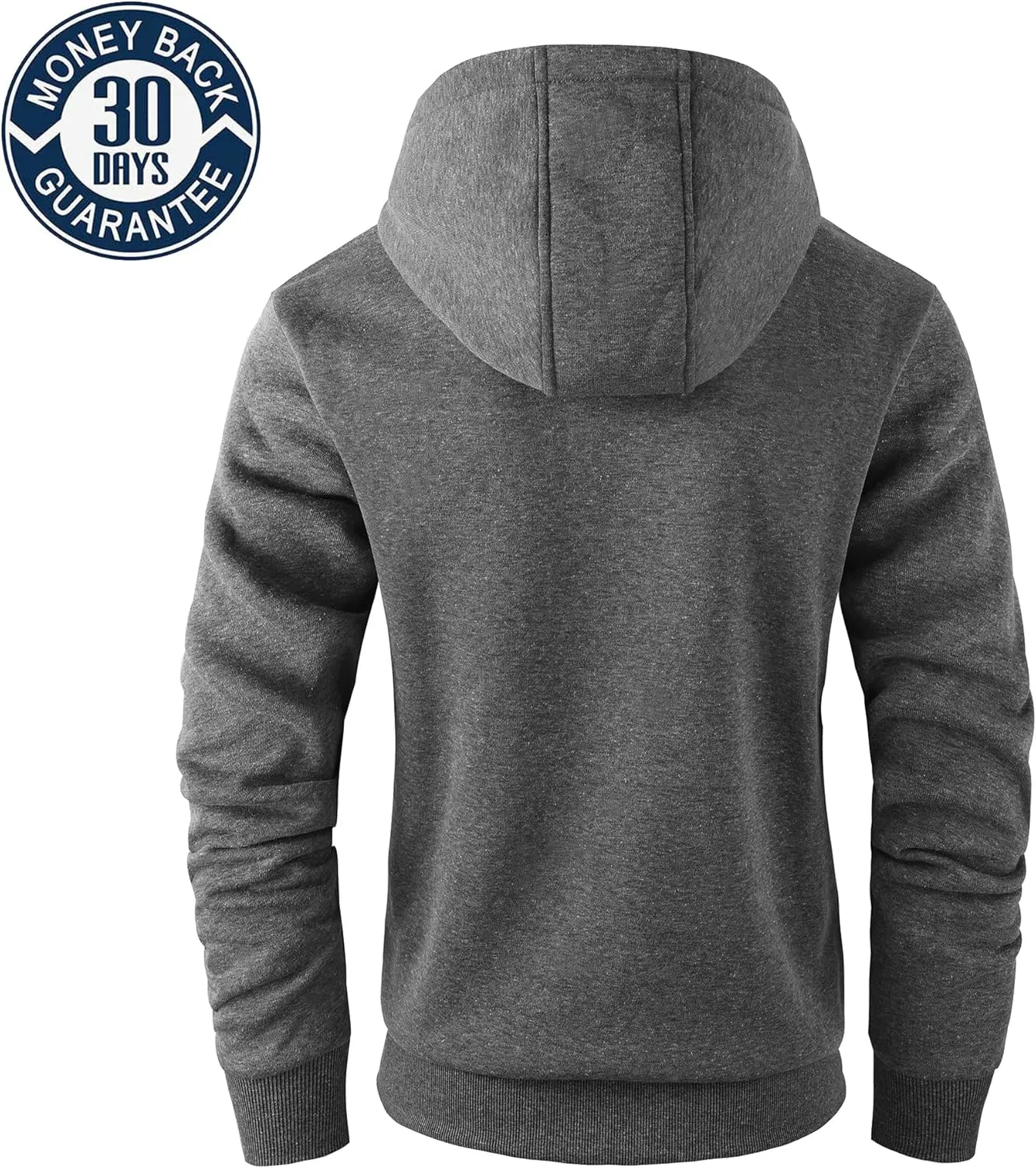 Men's Full Zip Fleece Hoodie Lightweight Athletic Performance Sweatshirt Jacket with Pocket