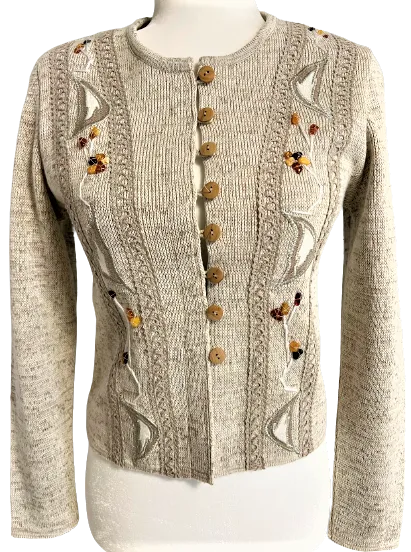 Natural Linen Knitted Cardigan
