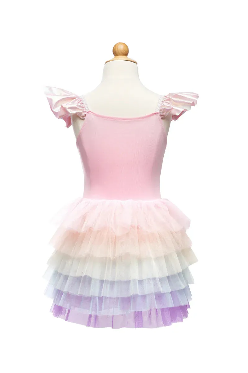 Rainbow Tutu Ruffle Dress, Size 5-6