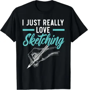 Sketching Drawing Doodling Pencil Draw Sketch Artist T-Shirt