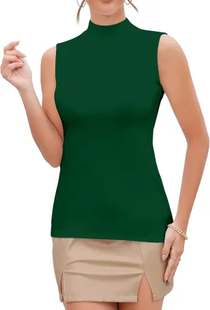 UNTYHOTS Women Mock Turtleneck Long Sleeve T Shirt Top Clothing